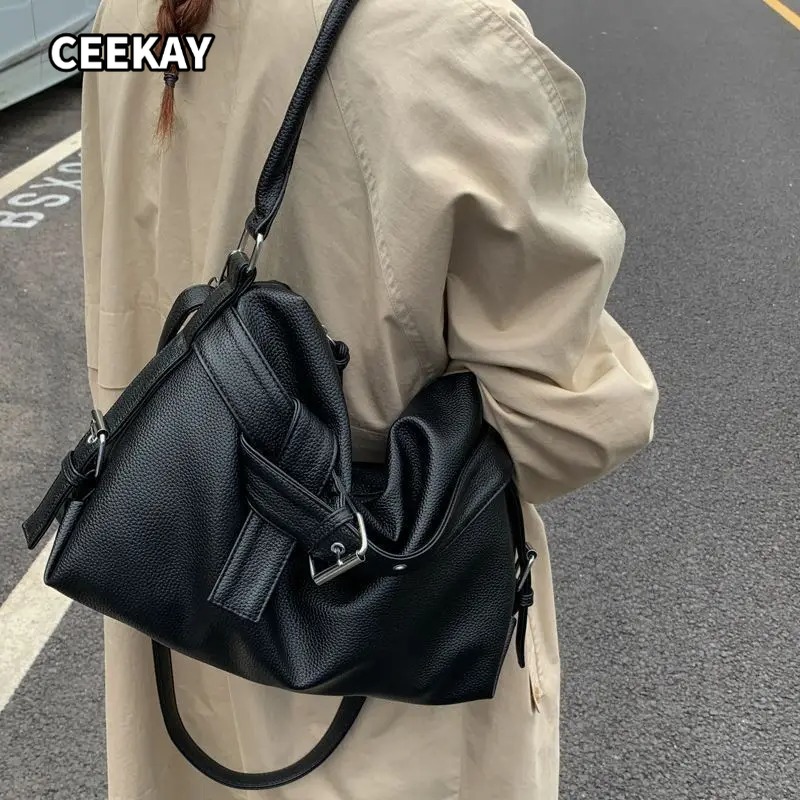 Women'S Young Bags - Y2k 대형 캐주얼 통근용 블랙 토트