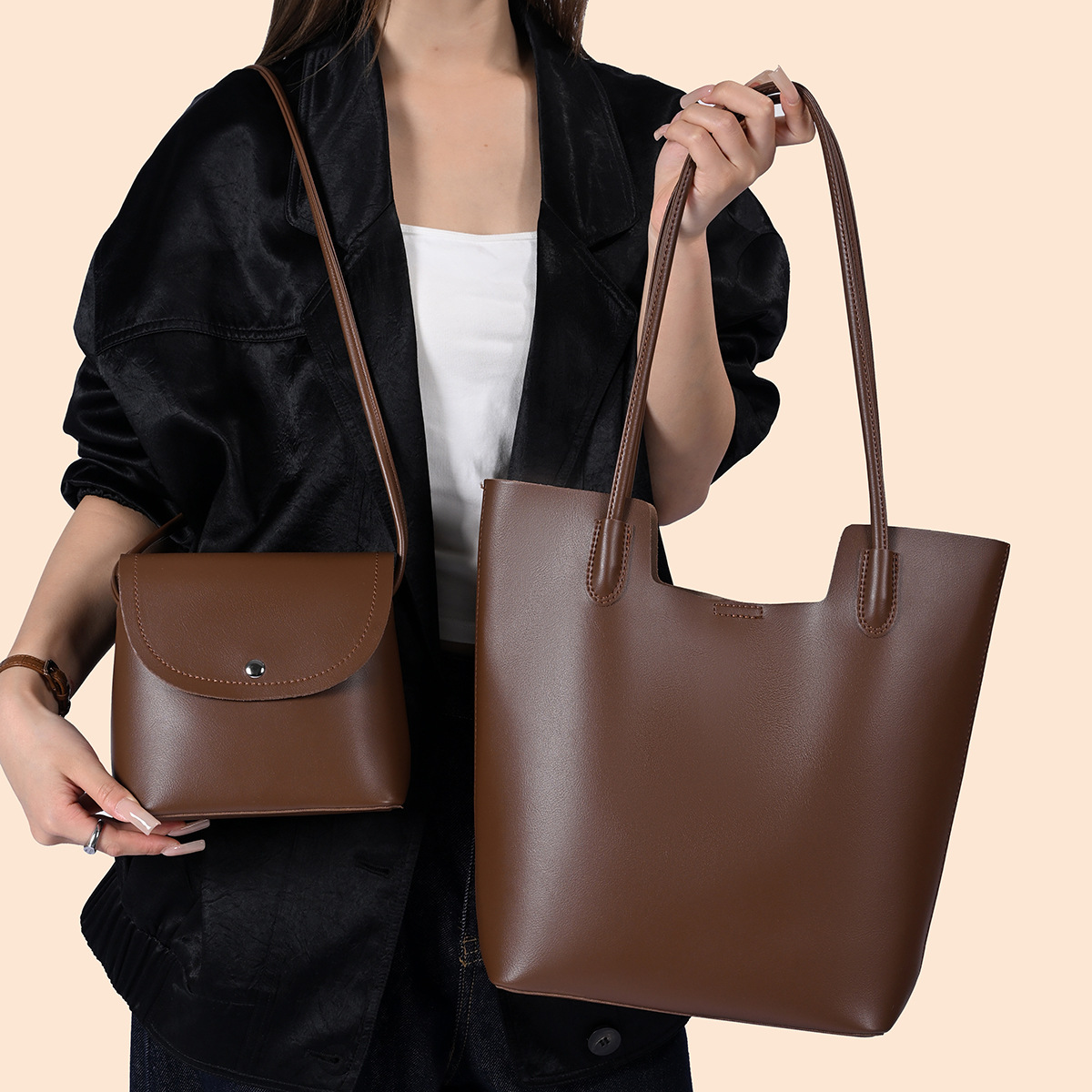 Women'S Bags Handbags - 여성용 PU 가죽 숄더백 메신저백 복합