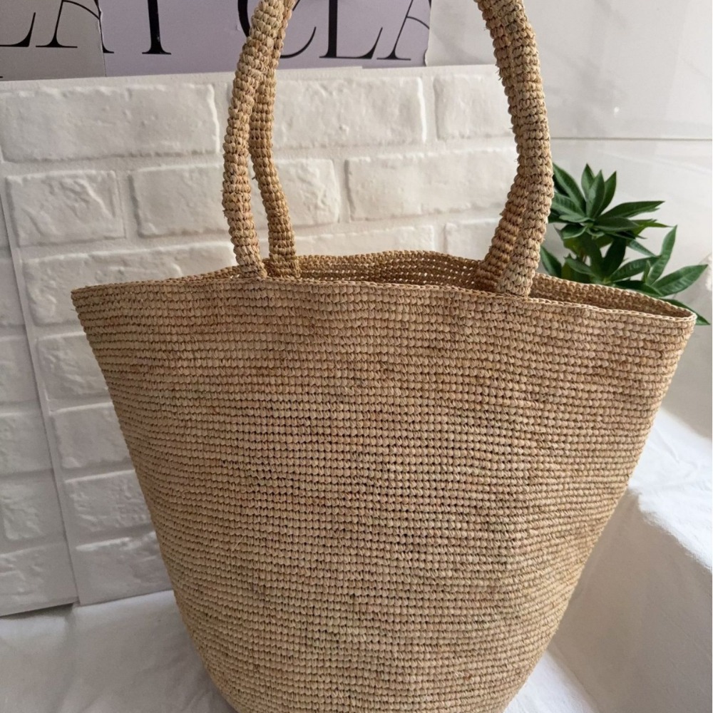 Women'S Raffia Bags - 새로운 고품질 라피아 심플 핸드백 클래식