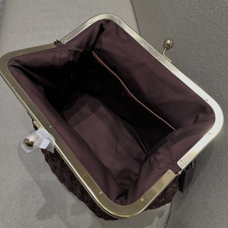 손으로 짠 키스락 프레임 숄더 라피아 클립 스트로 비치 - Women'S Raffia Bags 리뷰 및 가격