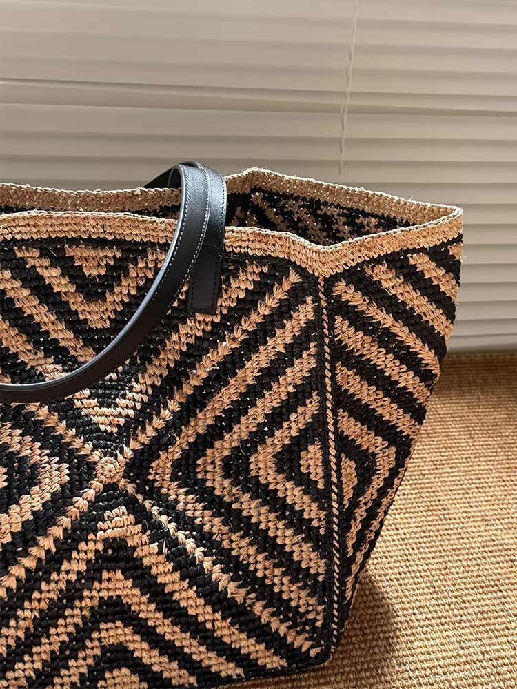 오버사이즈 대형 라피아 소재 숄더백, 여성용, 수제,  - Women'S Raffia Bags 리뷰 및 가격