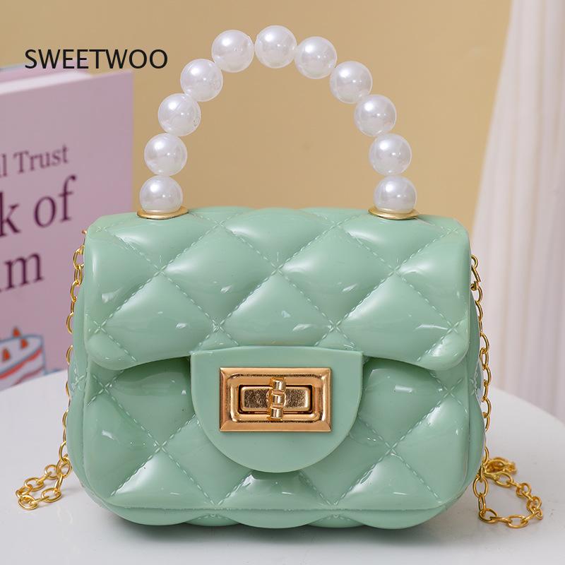 2026 젤리 미니 크로스백 퀼트 PVC 펄 핸들 퍼스 - Women'S Young Bags 리뷰 및 가격