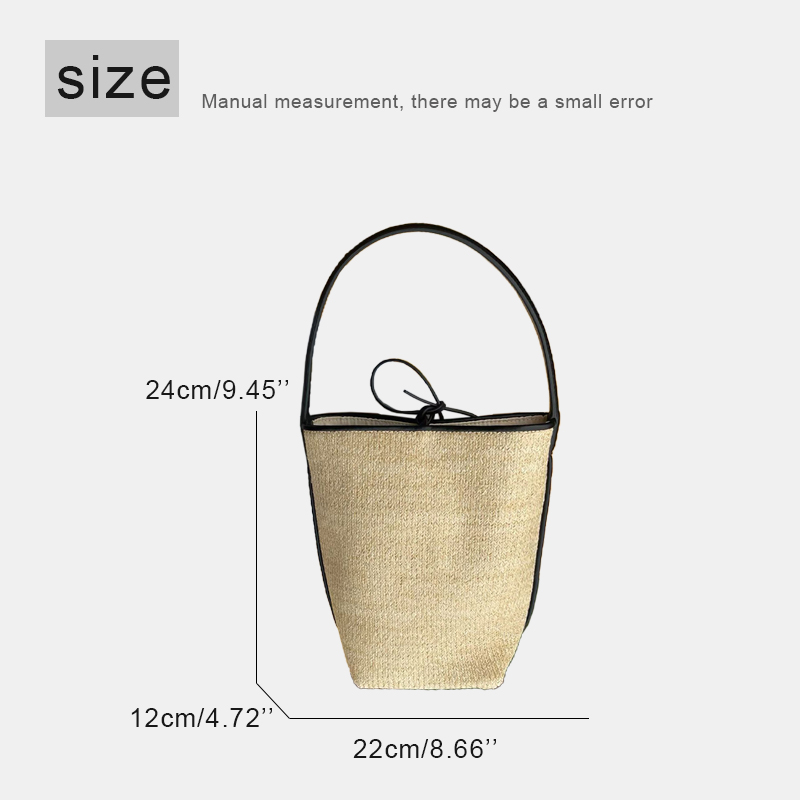 클래식 라피아 니트 소재의 작은 비치 버킷 백 여성용  - Women'S Raffia Bags 리뷰 및 가격
