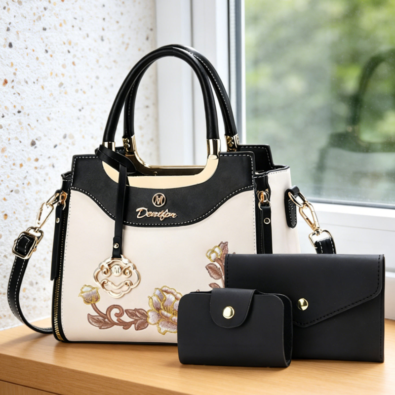 고급 자수 핸드백 3종 세트, 일상 외출, 데이트 및  - Women'S Bags Handbags 리뷰 및 가격