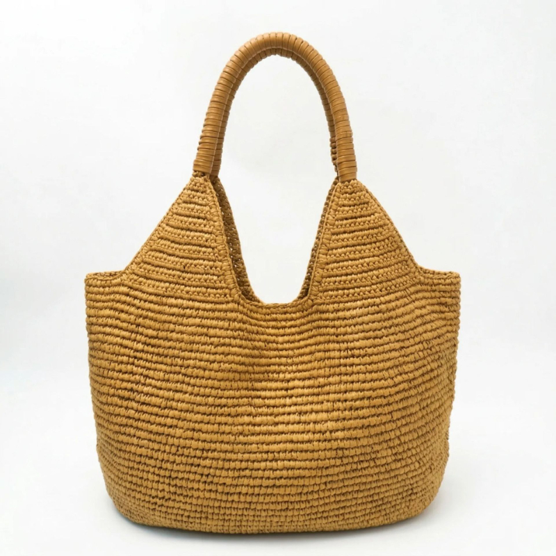 라피아 짚 숄더백, 여성용 대용량 수제 토트백, 우아한 - Women'S Raffia Bags 리뷰 및 가격