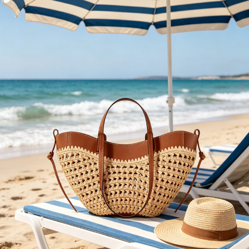 2026 여름 홀아웃 라피아 및 PU 가죽 데일리 백  - Women'S Raffia Bags 리뷰 및 가격