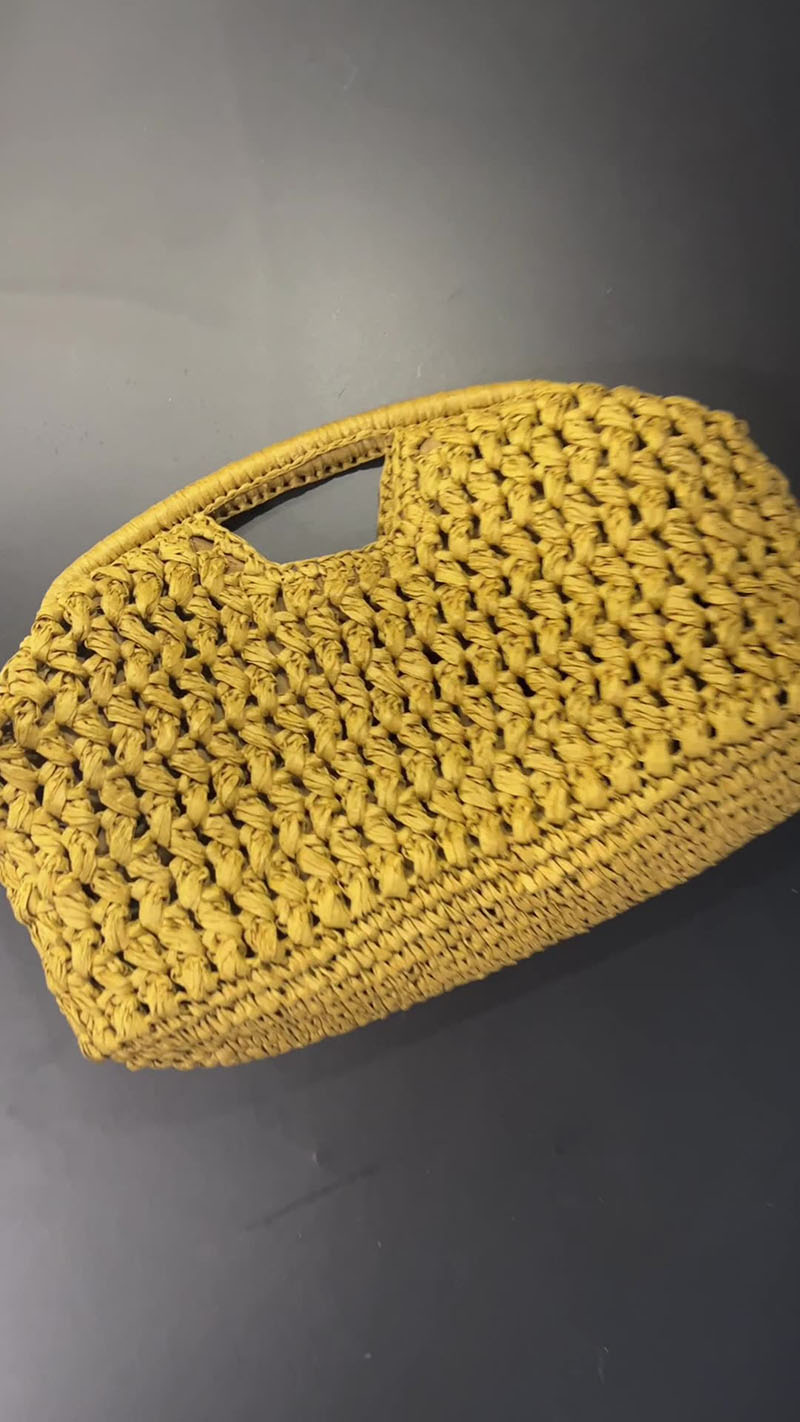 우아한 숙녀 체인 짠 핸드백 밀짚 숄더 백 세련된 라피 - Women'S Raffia Bags 리뷰 및 가격