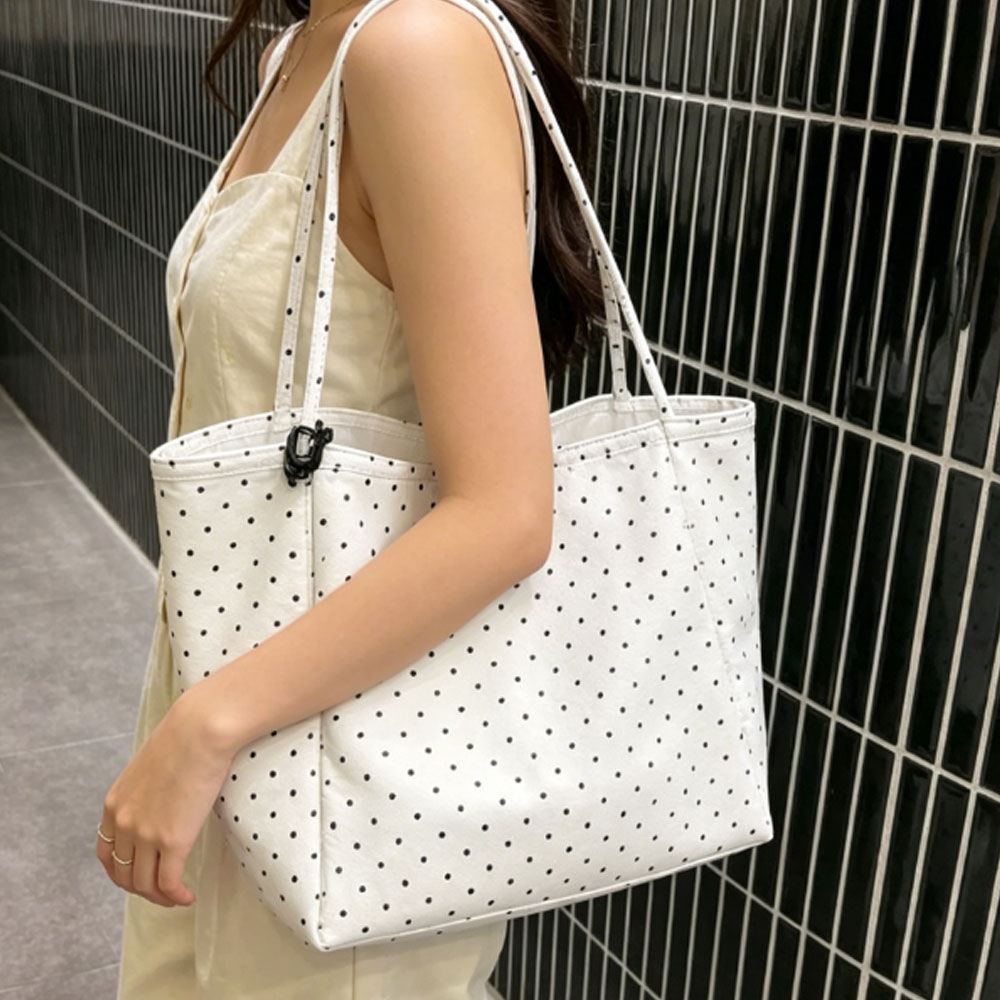 대용량 신상 물방울무늬 캔버스백, 한국 스타일 여학생용 - Women Bags On Sale 리뷰 및 가격