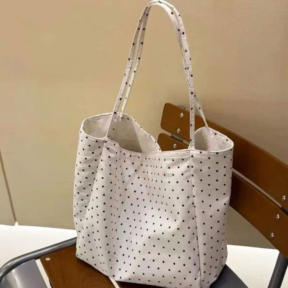 대용량 신상 물방울무늬 캔버스백, 한국 스타일 여학생용 - Women Bags On Sale 리뷰 및 가격